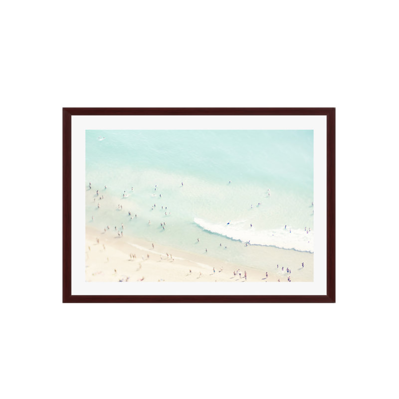 Beach Summer Love Ll by Ingrid Beddoes, No, Mahogany Floater Framed, 20" H x 30" W x 2" D