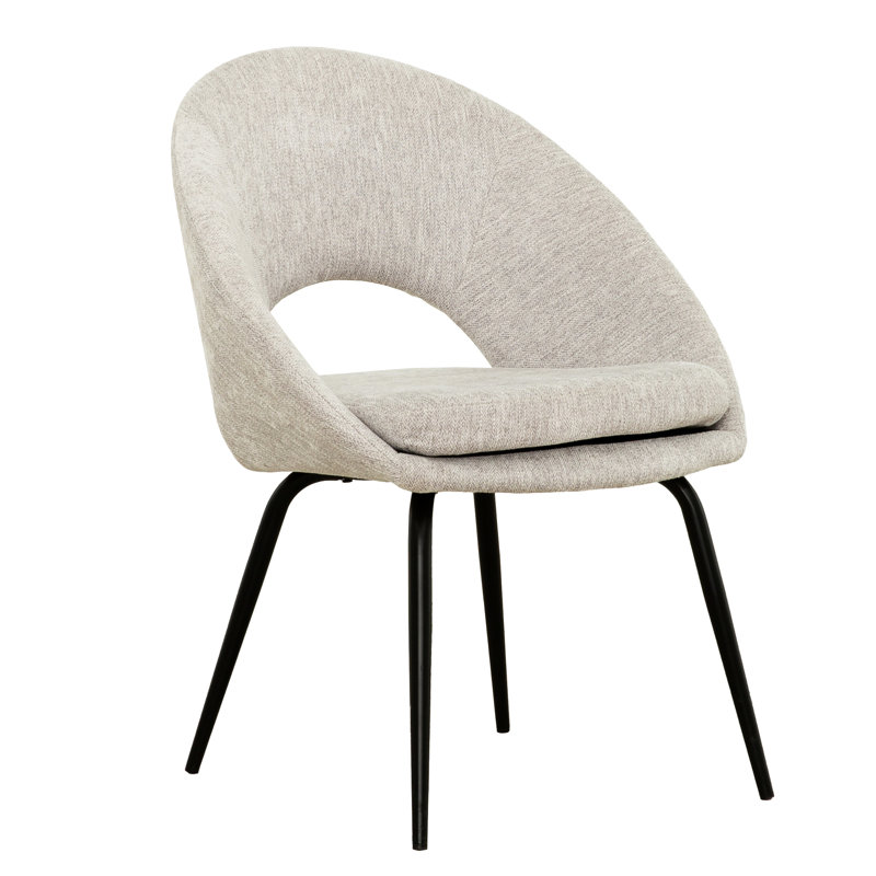 Chaise de salle à manger rembourrée taupe Aria (ensemble de 2), Gris