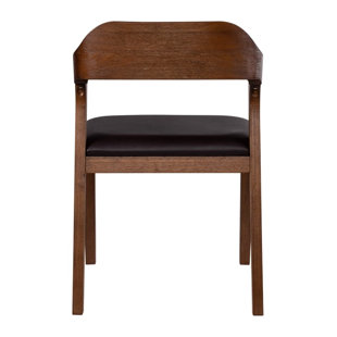 Pemberly Row Contemporary Rubberwood Dining Chair in Chestnut Wire Brush
