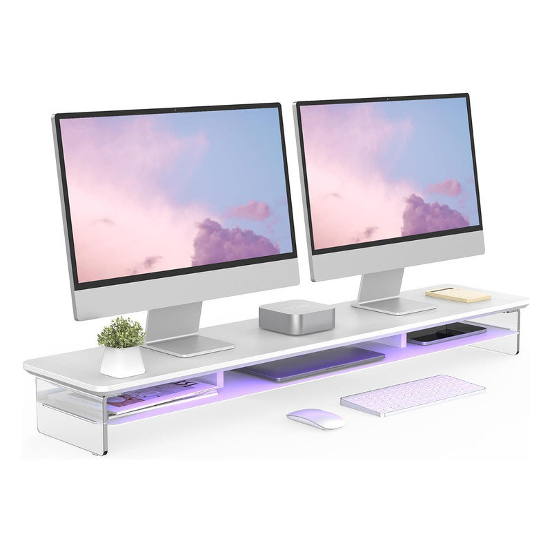 Kiflic Acrylic Monitor Stand Riser, 42.5 Inches Monitor Stand with ...
