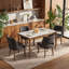 Chaises de salle à manger rembourrées en bois d'hévéa massif l 22,8 po x P 20 po x H 35,2 po A&A Furniture-129541495-129541492-129541493