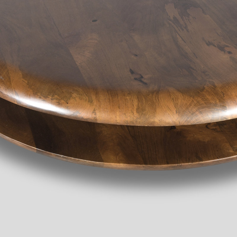 Table basse ronde en bois massif Emmeline 