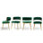 Christal 21.65'' W 4-Piece Velvet Dining Chair Set with Metal Legs-49230371