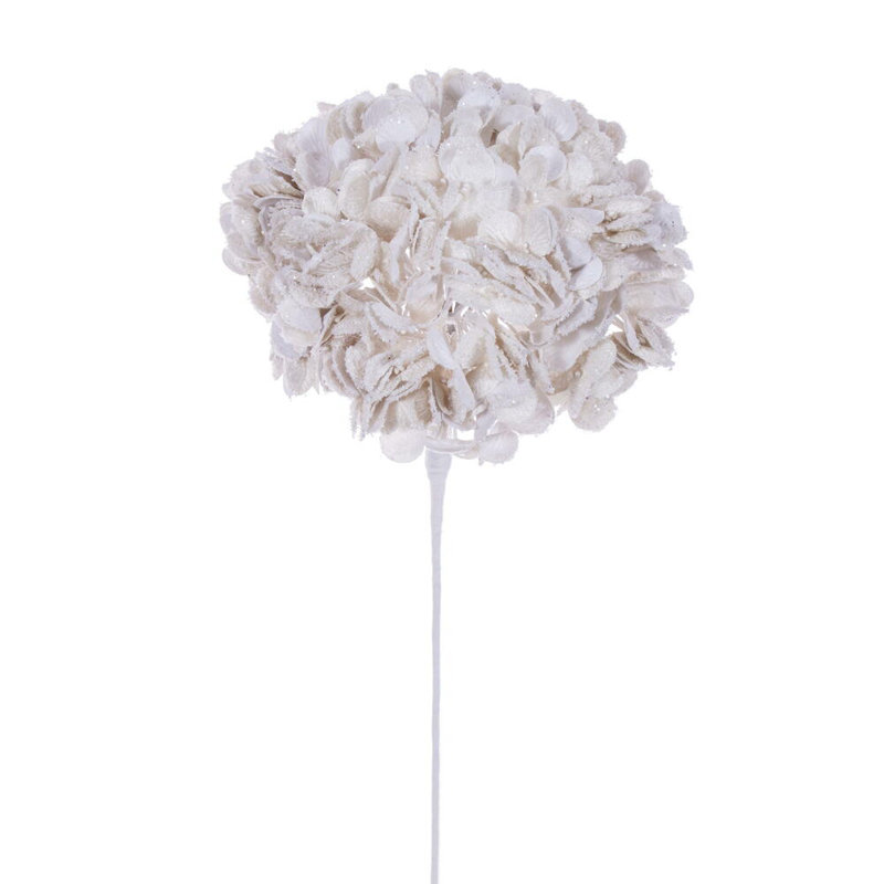 24" x 12 Hydrangea Stem., Cream