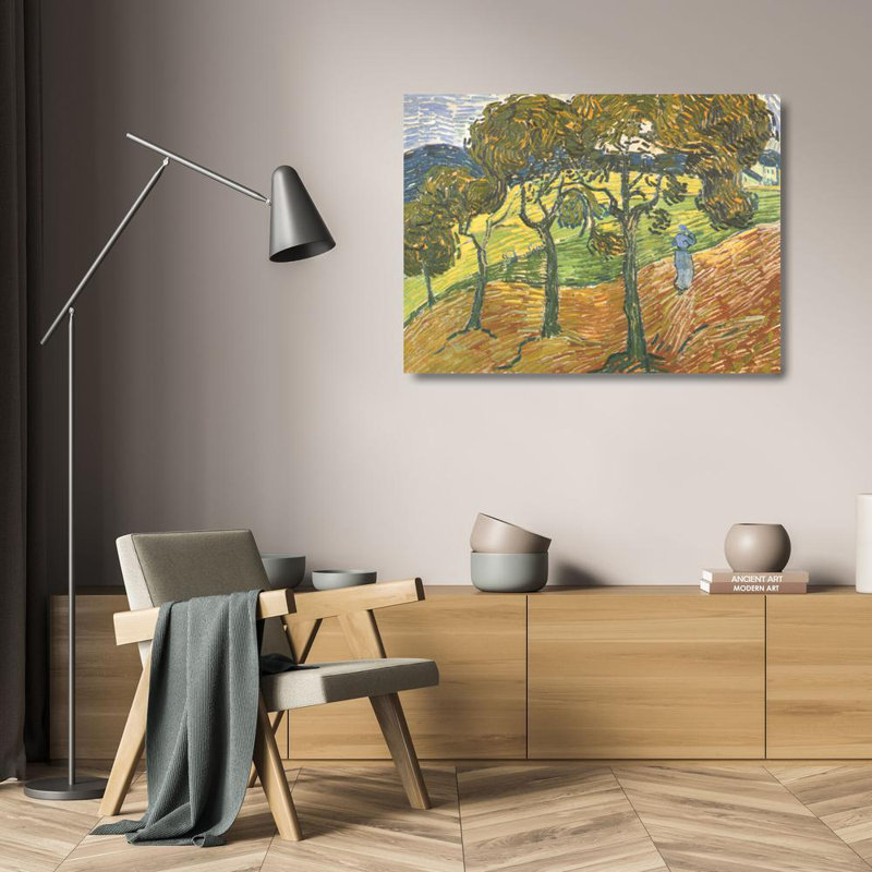 Paysage avec personnages, 1889, H 18 po x l 24 po