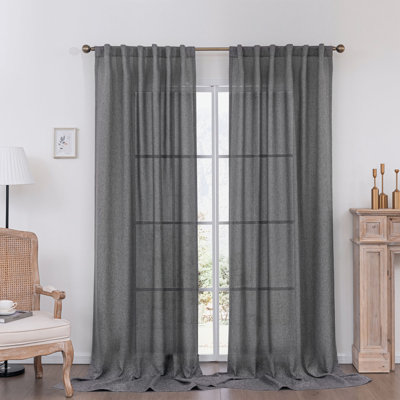 Paire de rideaux semi-transparents Dabachi