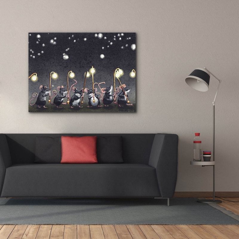 «Night Lights» par Maggie Vandewalle, art mural sur toile, H 40 po x l 54 po x P 1,5 po