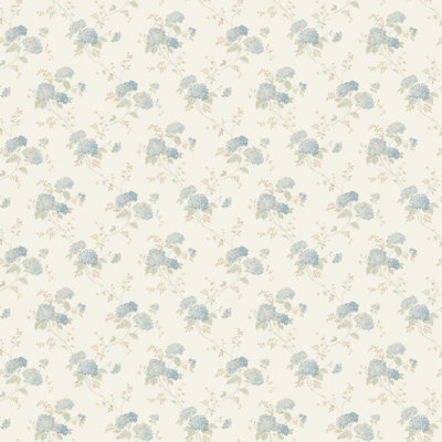 Pretty Prints Mini Hydrangea Trail Wallpaper Roll