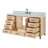 Cambridge 67'' Single Bathroom Vanity with Carrara Marble Top-107362190-132365652