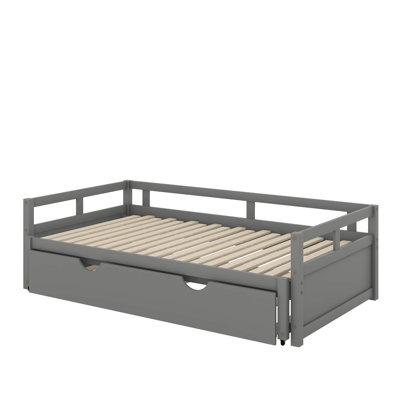 Twin Wooden Daybed With Trundle,Extending Daybed With Trundle