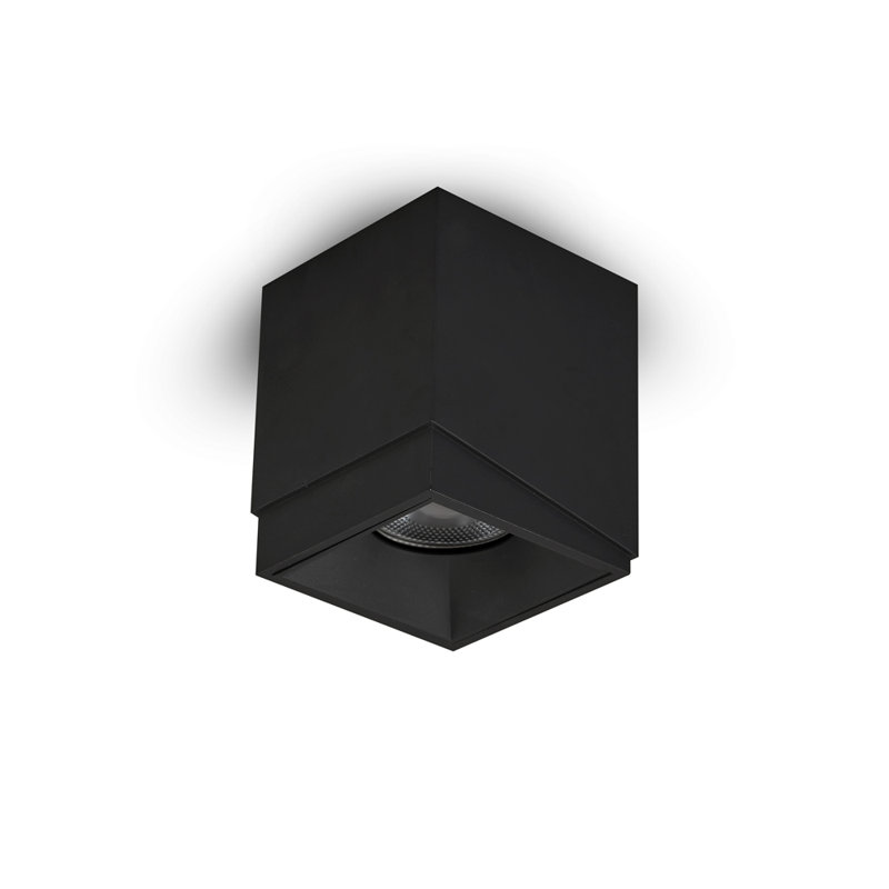 Node 3.25-in Square Integrated LED ETL Certified Surface Mounted Downlight, Beam Angle 33, Black