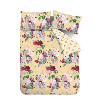 Polyester Floral Duvet Cover Set with Pillowcases Included