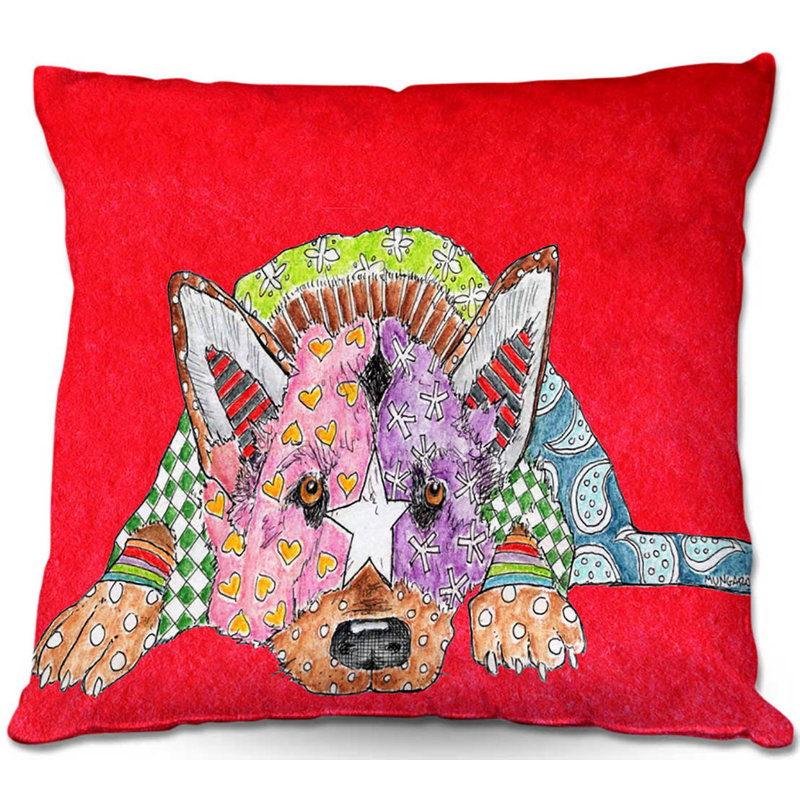  Coussin Couch, 16 po x 1 po, Rouge