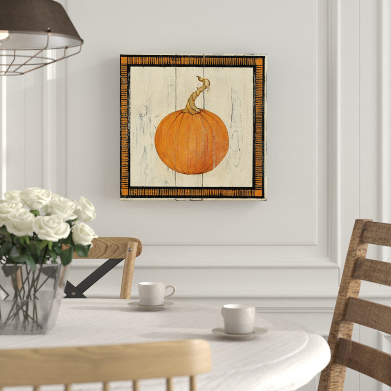 «Polka Dot Pumpkin II», reproduction d'art sur toile tendue, H 14 po x l 14 po x P 2 po