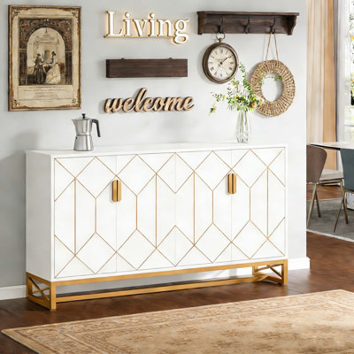 Modern Sideboard Buffet Kitchen Storage Cabinet with Doors