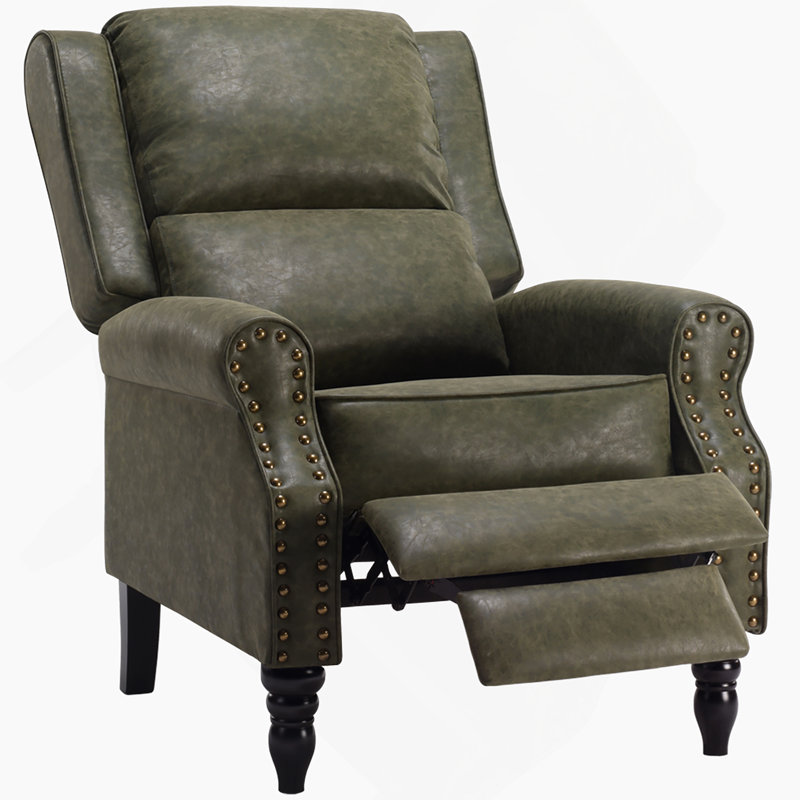 Fauteuil inclinable en similicuir pour salon RV, Vert foncé