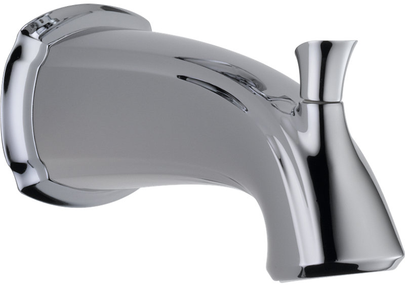 Garniture de bec de baignoire à fixation murale avec inverseur addison, Chrome