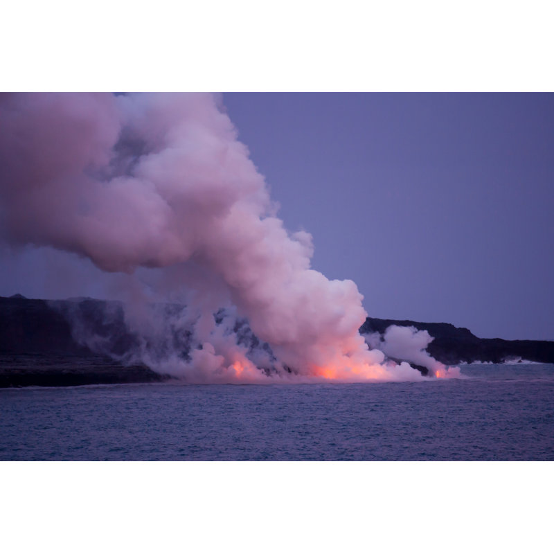 An Erupting Volcano by MichaelStubblefield - Wrapped Canvas Print, 30cm H x 46cm W