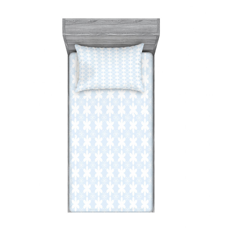 Ensemble de draps à fleurs, Ensemble de draps pour lit simple TG avec drap-hou