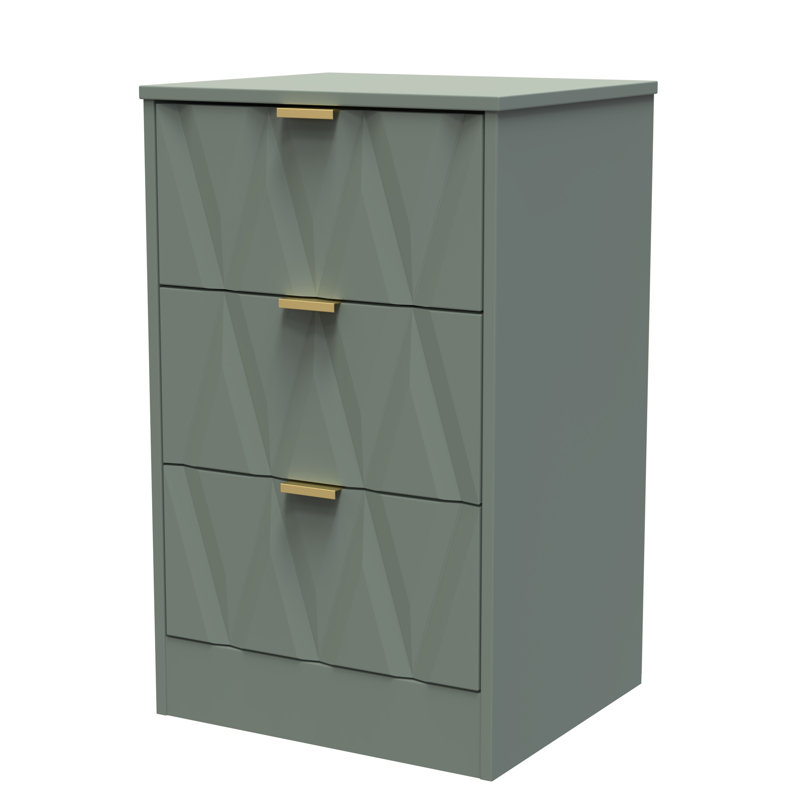 Las Vegas 45cm W Manufactured Wood Bedside Table, Reed Green