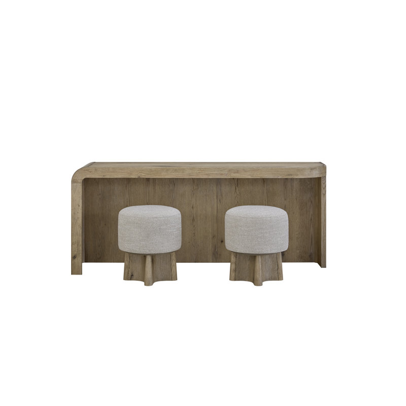 Zina Console Table with Stools – English Knotty Oak