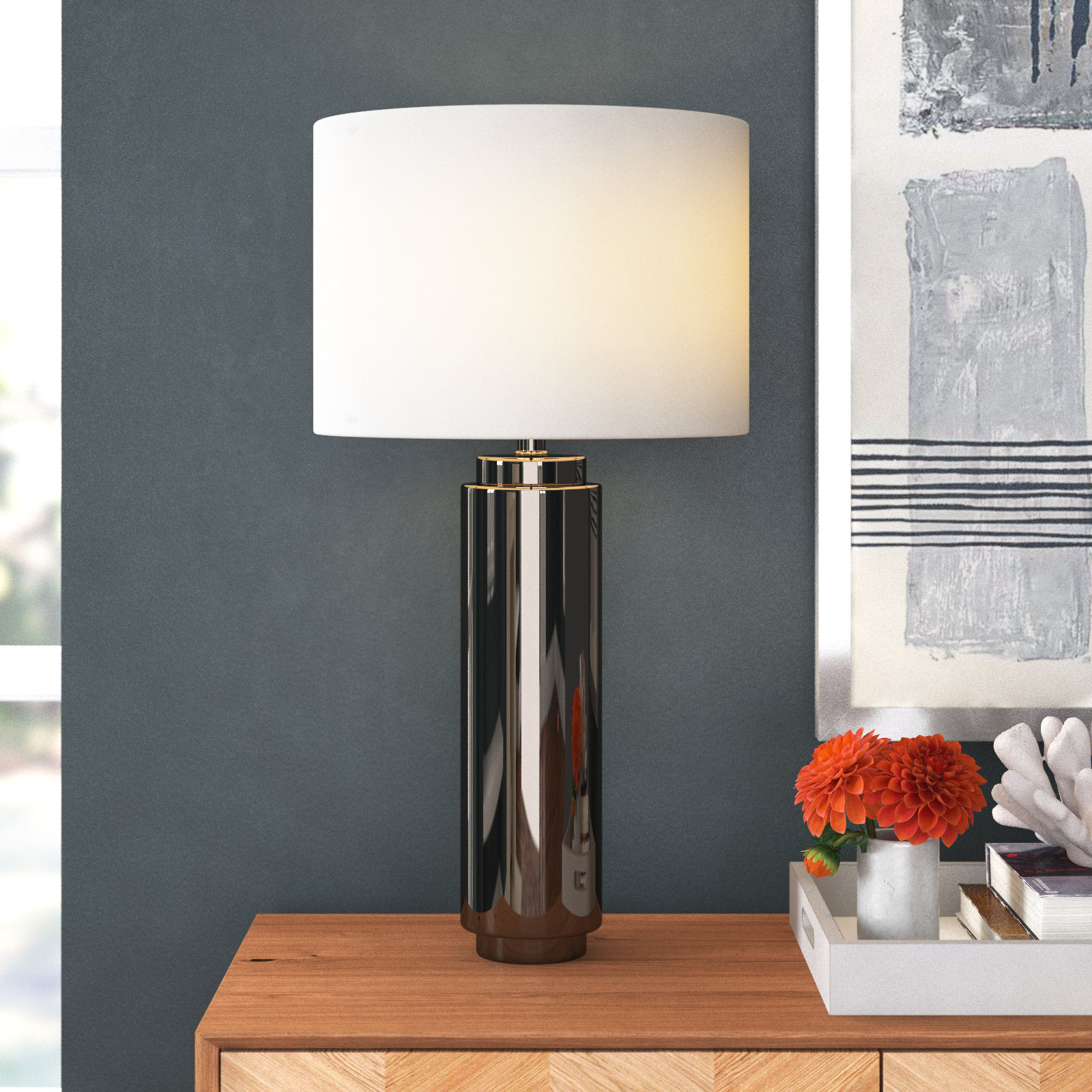Trinidad Table Lamp, Nickel