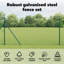 Chain Link Fence With 13 Posts Galvanised Steel-480062089-480062092