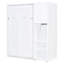 Lit escamotable mural simple avec bibliothèque, armoire supérieure, bureau extensible et rangement latéral-1464494465
