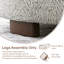 Caysey 30.1" W Upholstered Round Storage Ottoman with Wooden Tray-1265259805