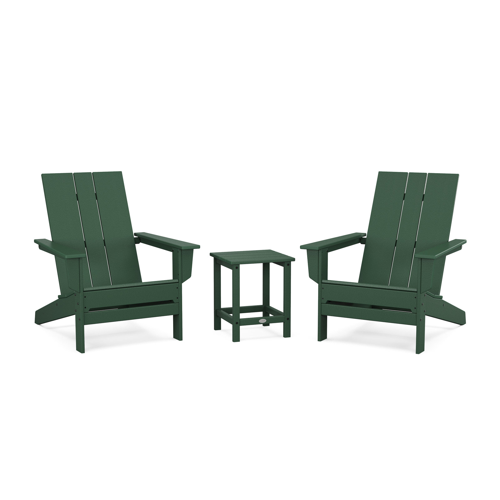 POLYWOOD x AllModern Adirondack Chairs with Table, Green