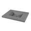 Newterra Concrete Handmade Rectangular Semi-Recessed Vessel Bathroom Sink-68489998-70734351