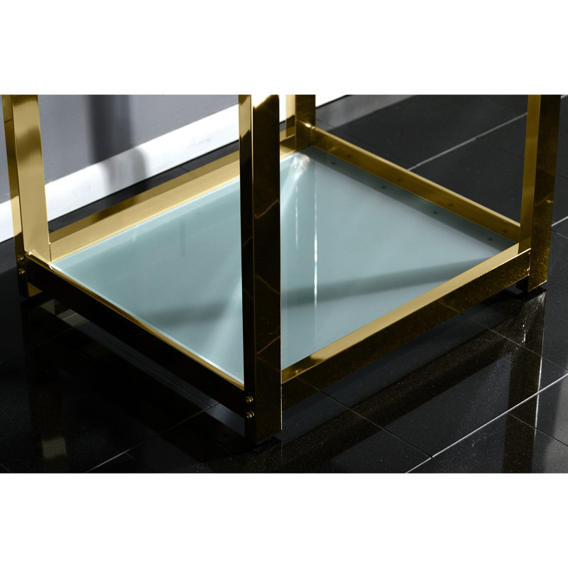 Ensemble de meuble-lavabo simple 25 po Fauceture, Laiton poli
