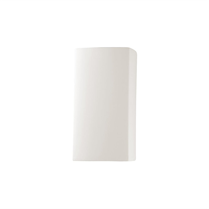 Applique murale encastrée en céramique Burghilde, Blanc mat, H 13,5 po x l 7,25 po x P 6,5 po, LED 2