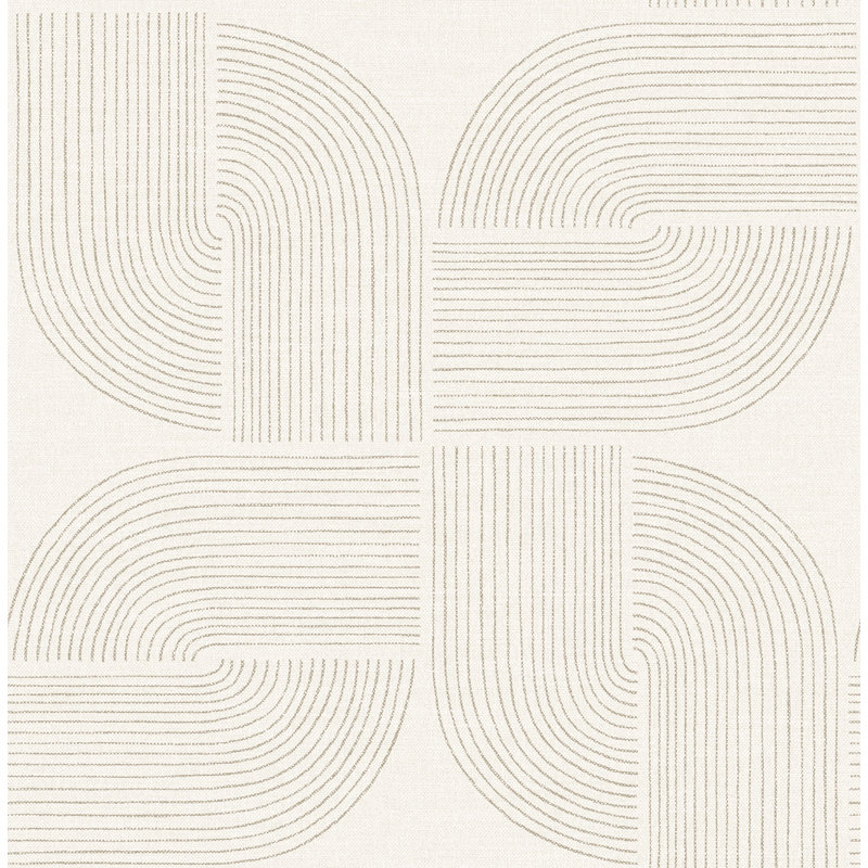 Papier peint Savoye Brown Spiral Arches, Brun