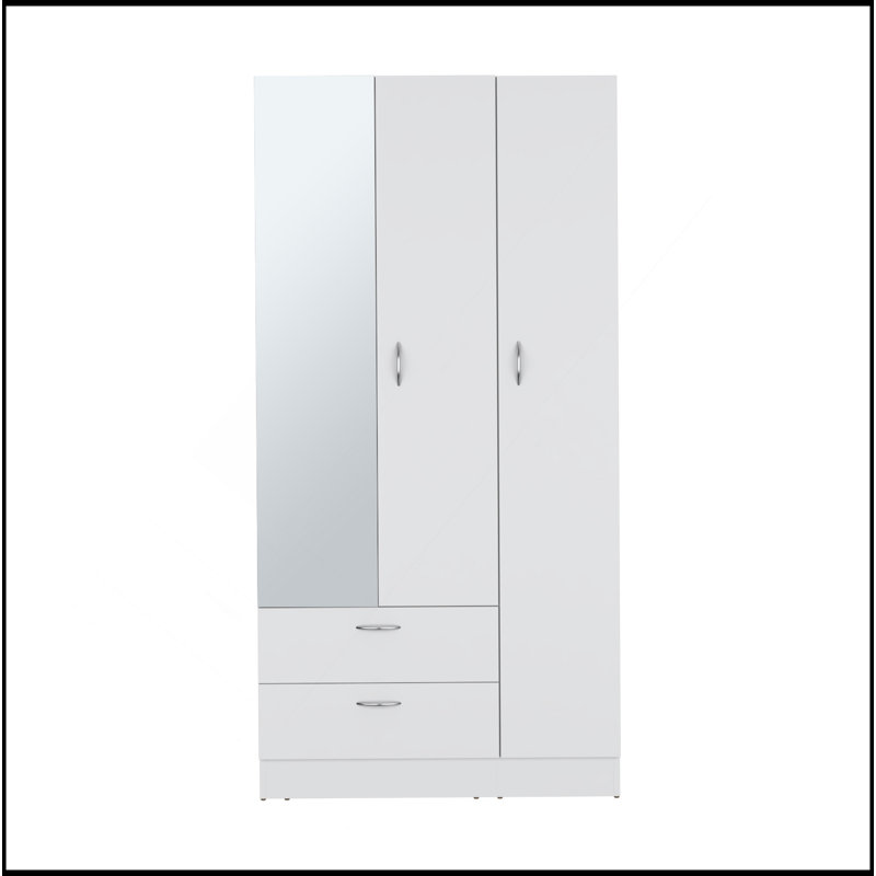 Armoire Haddam, chambre à coucher, blanc, Blanc