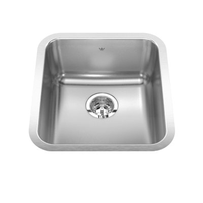 Évier de cuisine en acier inoxydable à cuve simple encastrable 16,75 po LR x 18,75 po FB