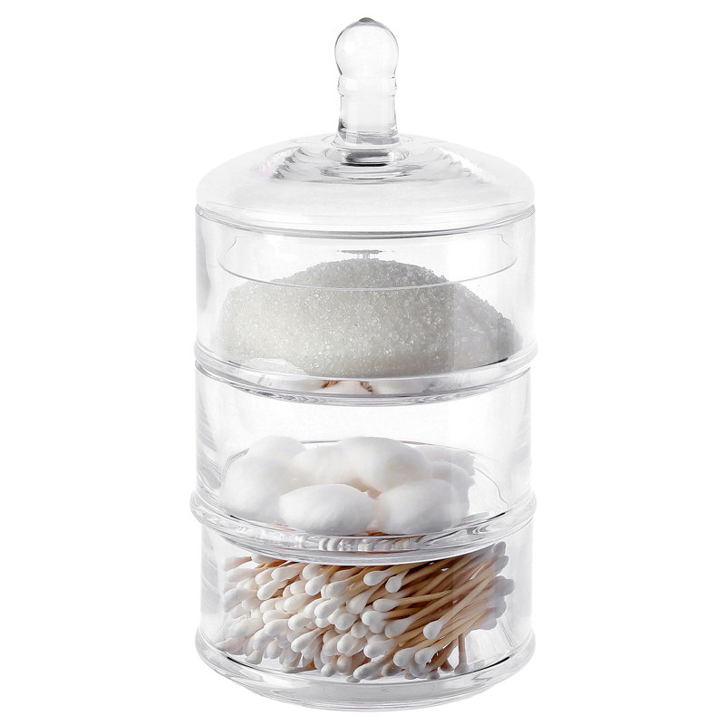 88 ml 3 Tier Clear Glass Apothecary Jar