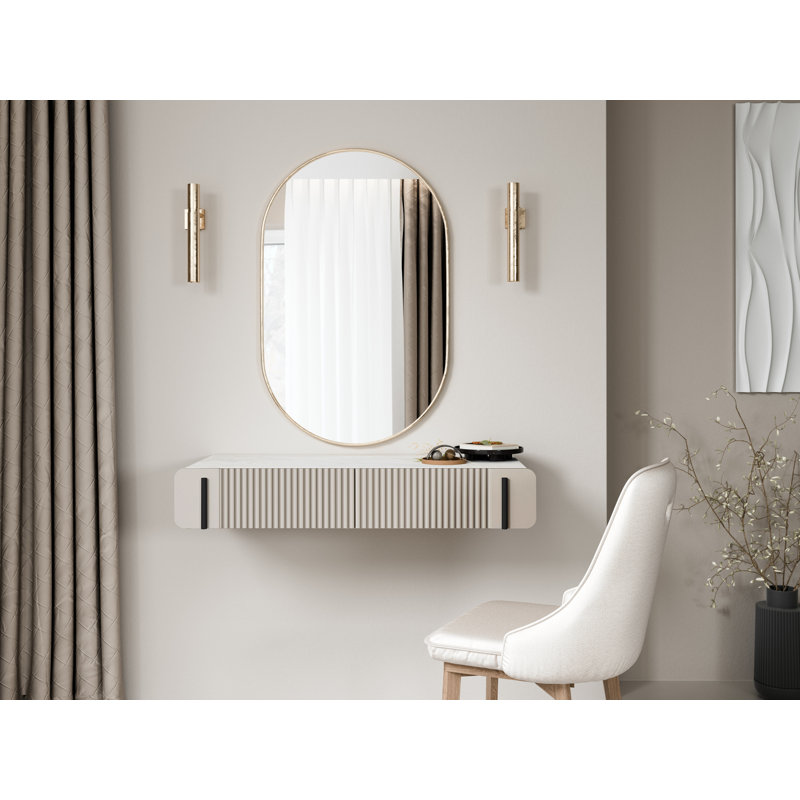 Corbit Dressing Table, Cashmere/Black