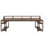 Bureau d'ordinateur pour deux personnes (tabourets non inclus)