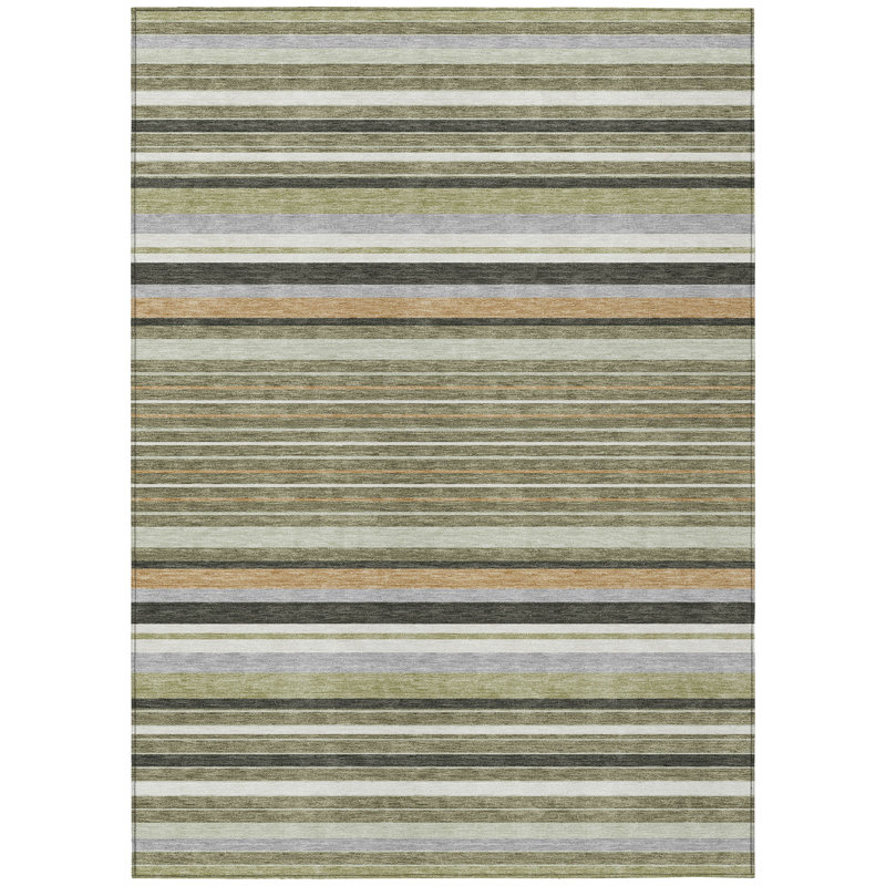 Machine Washable Indoor/Outdoor Chantille ACN2330 Stripes Rug, Rectangle 9' x 12'