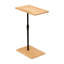 Table de bout en bambou en forme de C avec hauteur réglable et rangement, parfaite pour le salon et la chambre à coucher