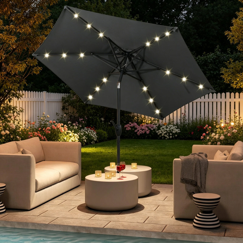 230cm Tilt Beach Parasol
