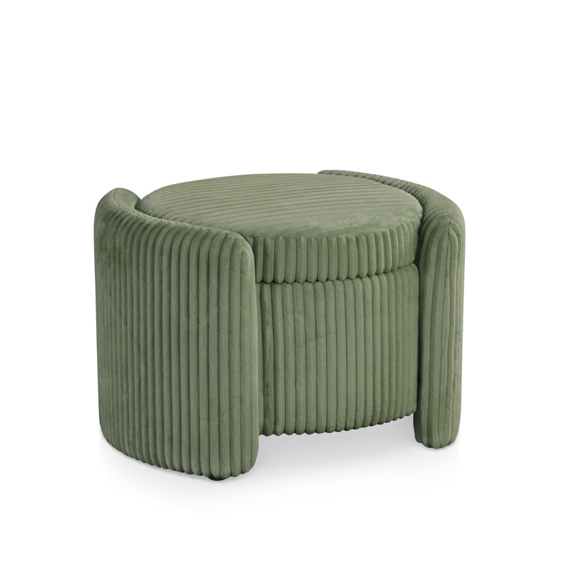 Bessler Barcomb Ottoman With Hidden Storage And Tray Top, Green