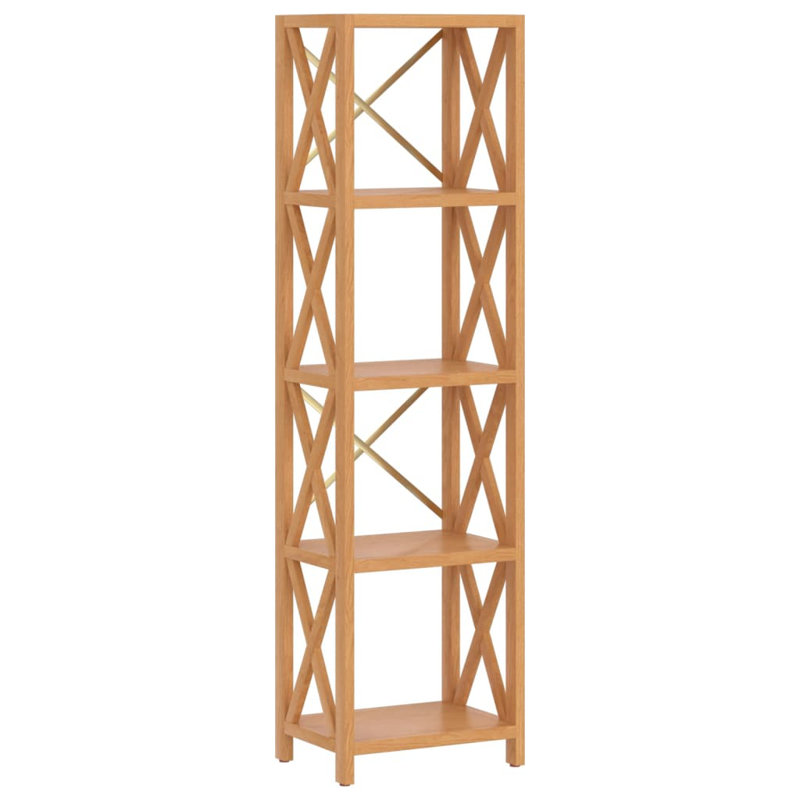 Vidaxl 3-Tier Shelf 31.5"X11.8"X30.7" Solid Wood Oak, (4 tablettes) H 57,5 po x l 15,7 po x P 11,8 po