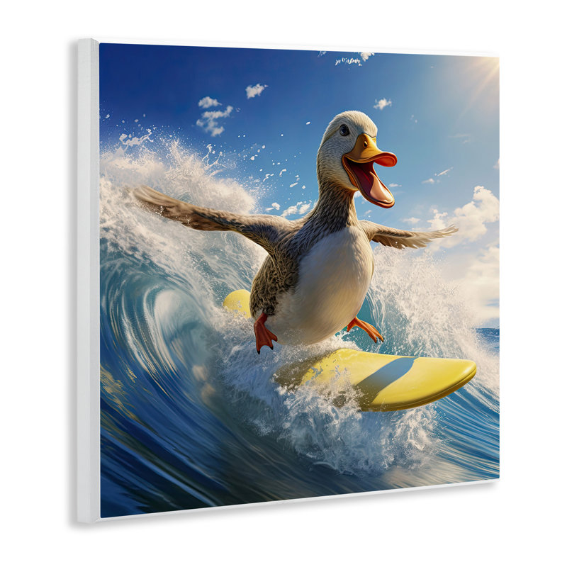 «Happy Surfing Duck» par Jim Baldwin