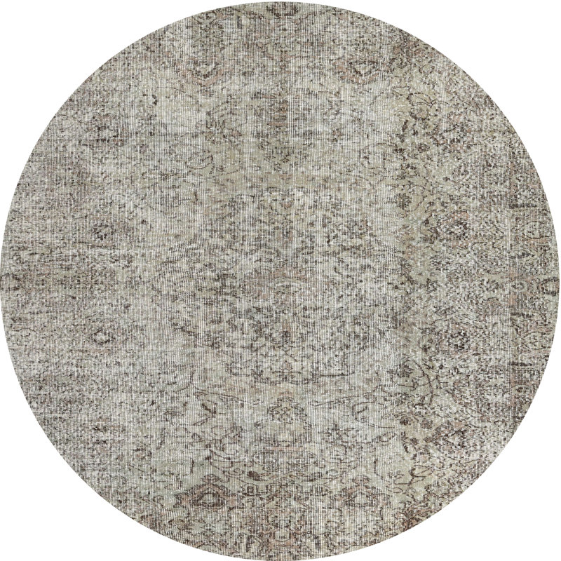 Tapis gris zone contemporaine, Rond 5 pi