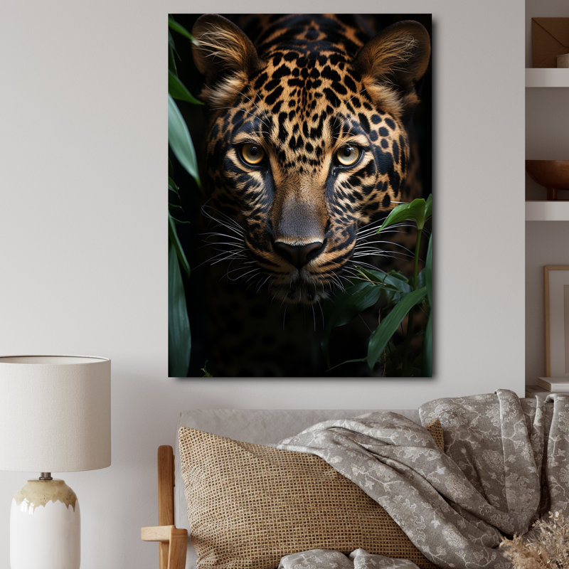 «Leopard Silent Stalk I», art sur toile léopard, H 32 po x l 24 po x P 1 po, Toile tendue