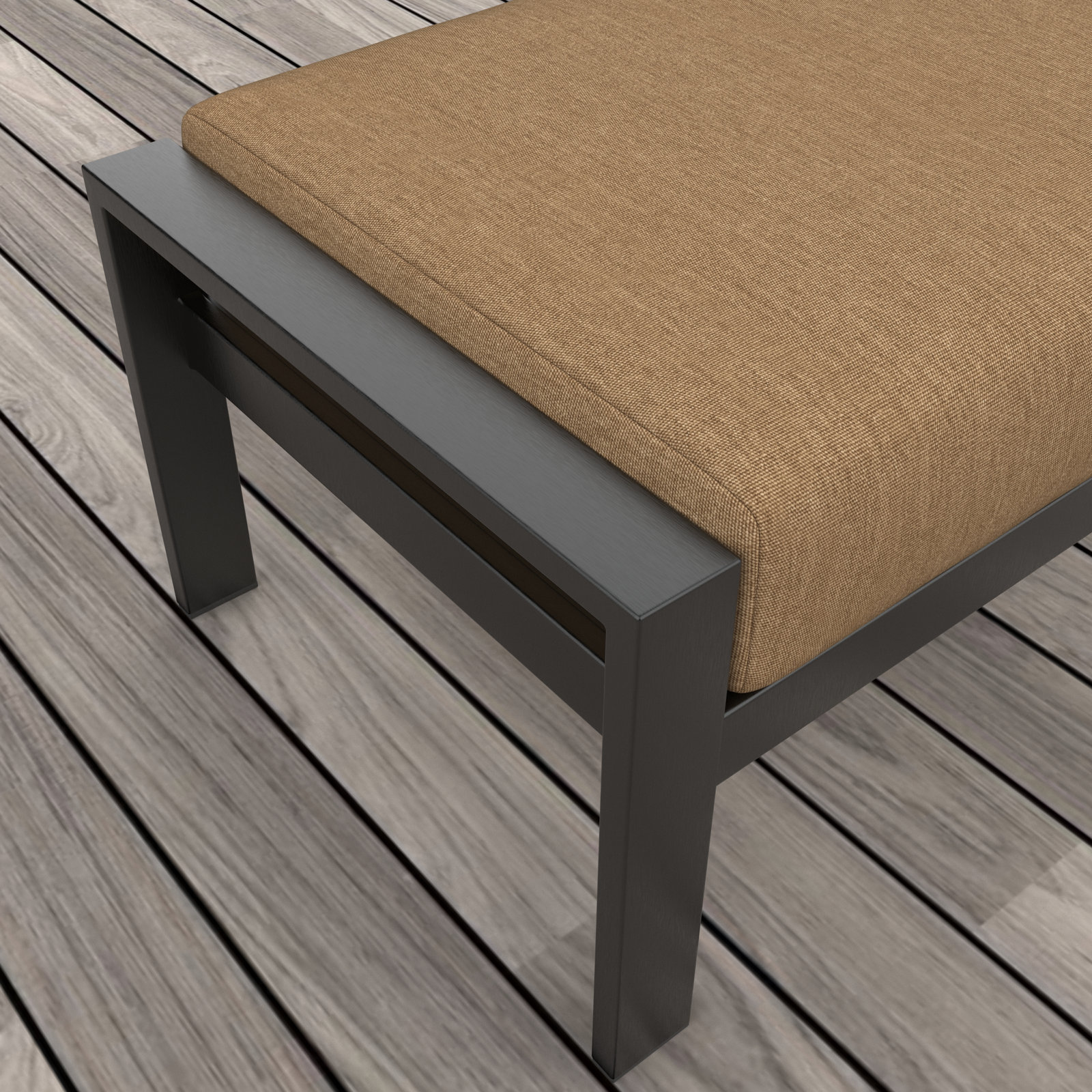 Townsend Sunbrella® Patio Ottoman, Sunbrella Canvas Heather Beige, No, None
