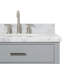 Meuble-lavabo simple 42 po avec plateau en marbre blanc de Carrare Abbate-85364100-137992804-137992805