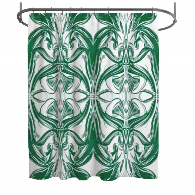 Rideau de douche à motif floral_12984, H 73 po x l 70 po